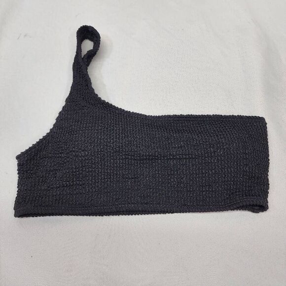 YIMISAN Women's Med Ribbed One Shoulder Top with Mid Waist Two Piece Bathing Sui - Picture 5 of 12